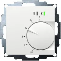 Eberle 547895524202 UP-Raumregler, RAL9016 matt 55x55, 5-30C, AC 24V, Triac-Ausgang, Schaltbar 5 Stellantriebe a 3W, Change-Over-Eingang, TA 3,5K