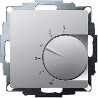 Eberle 191810224702 UP-Raumregler, Aluminium 55x55, 5-30C, AC 24V, 1Öffner, 10 A, bei DC 24 V Schaltleistung 100 W, Temperaturabsenkung ca.4K UTE