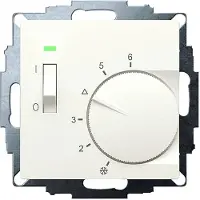Eberle 191811554002 UP-Raumregler, RAL1013 matt 55x55, 5-30C, AC 230V, 1Öffner, 10 A, Temperaturabsenkung ca.4K, Schalter Ein/Aus, Anzeige Regler