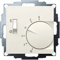 Eberle 191870554002 UP-Raumregler, RAL1013 matt 55x55, 5-30C, AC 230V, 1Wechsler, 10A/5A, Schalter Heizen/Kühlen UTE 1770-RAL1013-M-55