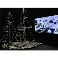 Konstsmide - LED Schlauchsilhoutte Tannenbaum, 3D, klein, 216 warm weiße Dioden, 24V Außentrafo, transparentes Kabel; 3942-103