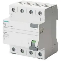 Siemens 5SV4642-0KL FI-Schutzschalter, 4-polig, Typ AC, In: 25 A, 300 mA, Un AC: 400 V, N-links 5SV46420KL