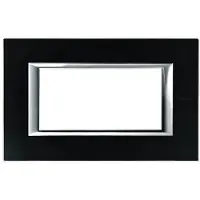 Legrand HA4804VNN Abdeckrahmen AXOLUTE: 4 Module, Farbe: Nachtschwarz