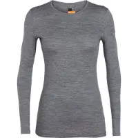 Icebreaker Langarmshirt 200 Oasis LS Crewe Gritstone Heather Damen-L