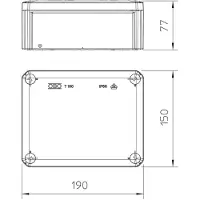 OBO Bettermann Kabelabzweigkasten 190 x 150 x 77 T 160 OE