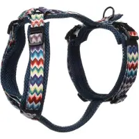 Flamingo Hund Geschirr Y-Form Nusa Penida Blau M 46-74cm 52-74cm 20mm