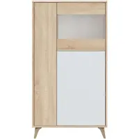 CALICOSY - Vitrine 3 Türen mit Regalen Kikua Plus - H142cm
