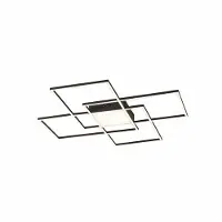 Selltec LED Deckenleuchte Q -ASMIN Smart Home Fernbedienung, dimmbar, steuerbar, Alexa-fähig schwarz Wohnzimmer, Schlafzimmer, Esszimmer 6073-18