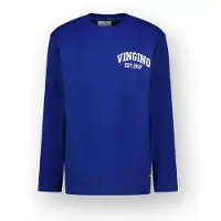 Vingino T-shirt Icon-logo-LS Junge Blau 140