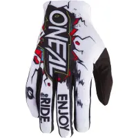O'Neal Matrix Villain 2 Weiß Youth Motocross Handschuhe Größe XL