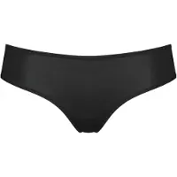 Triumph Slip "Lovely Micro Brazilian String", Damen, Gr. L, schwarz, Microfaser, Obermaterial: 80% Polyamid, 20% Elasthan, körpernah, Unterhosen Slip, zarte, florale Spitze, schmales Bündchen