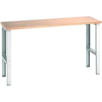 Bott Werkbank cubio Multiplex-Platte 2000 x 750 x 740-1140 mm RAL 7035
