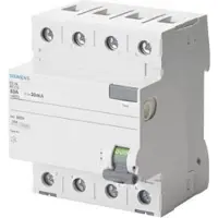 Siemens 5SV4746-0 FI-Schutzschalter, 4-polig, Typ AC, In: 63 A, 500 mA, Un AC: 400 V 5SV47460