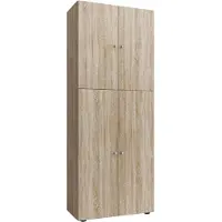 VCM Aktenschrank "Büroschrank Bücher Ordner Aktenschrank Lona 5fach", braun (sonoma, eiche (sägerau)), B:70cm T:40cm, Obermaterial: 100% Holz Wood., Schränke, Aktenschrank