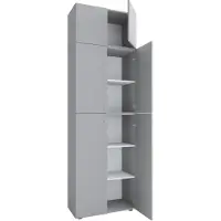 VCM Schuhschrank "XXL Schuhschrank Kleiderschrank Schrank Lona 5f A", grau, B:70cm T:39cm, Obermaterial: 100% Holz Wood., Schränke, Schuhschrank
