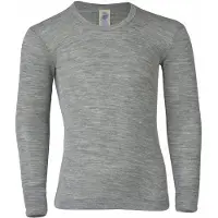 Engel - Kinder Unterhemd L/S - Merinounterwäsche Gr 140 grau