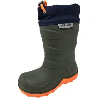 TROLLKIDS Gummistiefel "KIDS TORSVAG THERMO WINTER RUBBER BOOTS", Jungen, Gr. 31, Fleece, deep forest, navy, vivid orange, Gummi, Schuhe Gummistiefel, Winterstiefel,gefüttert, wasserdicht