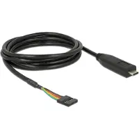 DeLOCK 63947, Schwarz, 2 m, USB 2.0 Type-C, 6 pin pin header pitch: 2.54 mm, China, 1 Stück(e)