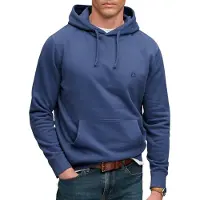 Superdry für Herren. M2014702A Essential Logo Kapuzenpullover blau (XXL), Lässig, Baumwolle