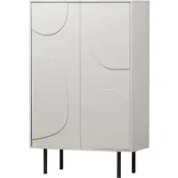 Woood Stauraumschrank "Cadiz", weiß, B:85cm H:135cm T:40cm, FSC-zertifizierter Holzwerkstoff, Schränke, Stauraumschrank, mit drei Böden, H 135 cm x B 85 cm