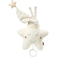 Fehn Spieluhr "BabyLOVE, Stern", grau (ecru, wollweiß), Spieluhren, KinderH:22cm, Plüsch, Spieluhr, H:22cm