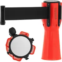 Ulsonix Warnbandkassette mit Pfostenabdeckung, 3 m, schwarz