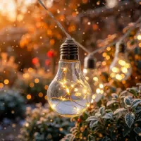 Esotec LED Glühbirnen Lichterkette 4,5 Meter 10 LEDs warmweiß winterfest