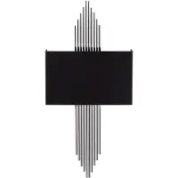 Opviq , 614, 35 x 10 x 2, Wandlampe, Schwarz,Silber, Metallkörper