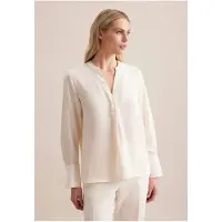 Seidensticker Klassische Bluse "Schwarze Rose", Damen, Gr. XS (34), weiß (sanftes weiß), 100% Polyester, unifarben, regular fit, ohne Ausschnitt, Blusen Klassische Bluse, Tunika Uni