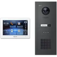 Goliath 2-Draht modulare Video Türsprechanlage Unterputz Set für 1 Familienhaus 1x 7 Monitor + KeyPad & Feedback Modul Weiß 1 Familienhaus Anthrazit