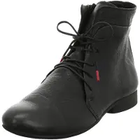 Think! Damen Guad chromfrei gegerbte Leder gefütterte Stiefelette, 0000 SCHWARZ,