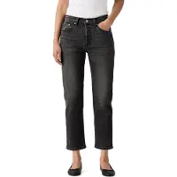 Levi's Damen Jeanshose 501 Crop High Rise, Straight Fit, Schwarz (Delivery Dista