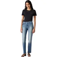 Levi's Damen Jeanshose 314 Shaping mit Stretch-Anteil, Straight Fit, Blau (Smudg