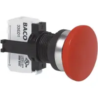 Baco Not Aus Schalter L21AD01C Front Kunststoff, verchromt 600 V 10 A 1 Öffner IP69K St.