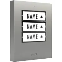 M-E Modern-Electronics Me Funk-Klingeltaster Bell-503 für 3-Familienhaus, bis zu 500m Reichweite, silber