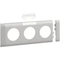 Hager Blende 3-fach Steckdose zu Oberteil 80mm beschriftbar anreihbar hfr lichtgrau, Hellgrau, Acrylnitril-Butadien-Styrol (ABS), , 212 mm, 80 mm, 1 Stück(e)