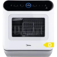 Midea MDWMT0305EW-WE, Arbeitsplatte, Kompakt, Weiß, Berührung, LED, 3 Maßgedecke