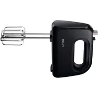 Philips Daily Collection HR3705/10 Mixer aus der Daily-Kollektion, Handmixer, Schwarz, Schlagen, Mixen, Rührer, 1,2 m, Tasten, Schwarz