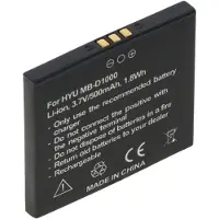 AccuCell Akku passend für Hyundai MB-D1000, Li-ion, 3,7V, 500mAh, 1,8Wh