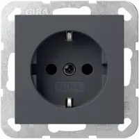 Gira Giersiepen SCHUKO-Steckdose System 55 Anthrazit 16A Safety Plus ohne Krallen