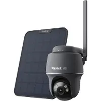 Reolink Go PT Ultra+Solarpanel, 4K 8MP 4G LTE Akku Überwachungskamera Außen, Intelligente Erkennung, 355° Pan &140° Tilt, Grau