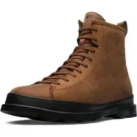 Camper Brutus Herren Schnürung Seite Reißverschluss Nubuk Leder Stiefelette Braun – 6 Großbritannien - 40 EU - 7 USA / Braun