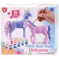 Playgo Einhorn Bastelset bemalen - kreative Unicorn Set 15-teilig