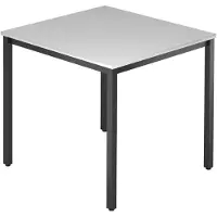 Hjh OFFICE PRO DORAN DQ08 D - Grau 80 x 80 mit Vierkant-Rohr/Schwarz