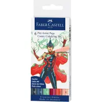 Faber-Castell - India ink Pitt Artist Pen Comic (6 pcs) (267196)