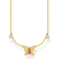 Thomas Sabo KE1951-488-7-L40v Damen-Collier Schmetterling Silber vergoldet