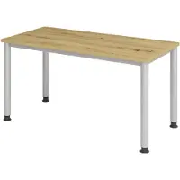 Hjh OFFICE PRO HILO 614 S - h?henverstellbar 140 x 67 Asteiche/Silber