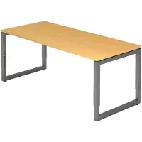Hjh OFFICE PRO REGO 19 G - 180 x 80 höhenverstellbar Buche/Graphit