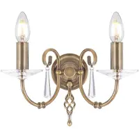 Elstead Lighting Elstead Aegean Wandleuchte E14 2-fach Gealtertes Messing