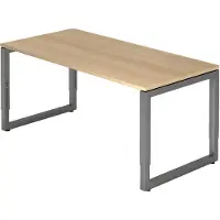 Hjh OFFICE PRO REGO 16 G - 160 x 80 höhenverstellbar Eiche/Graphit